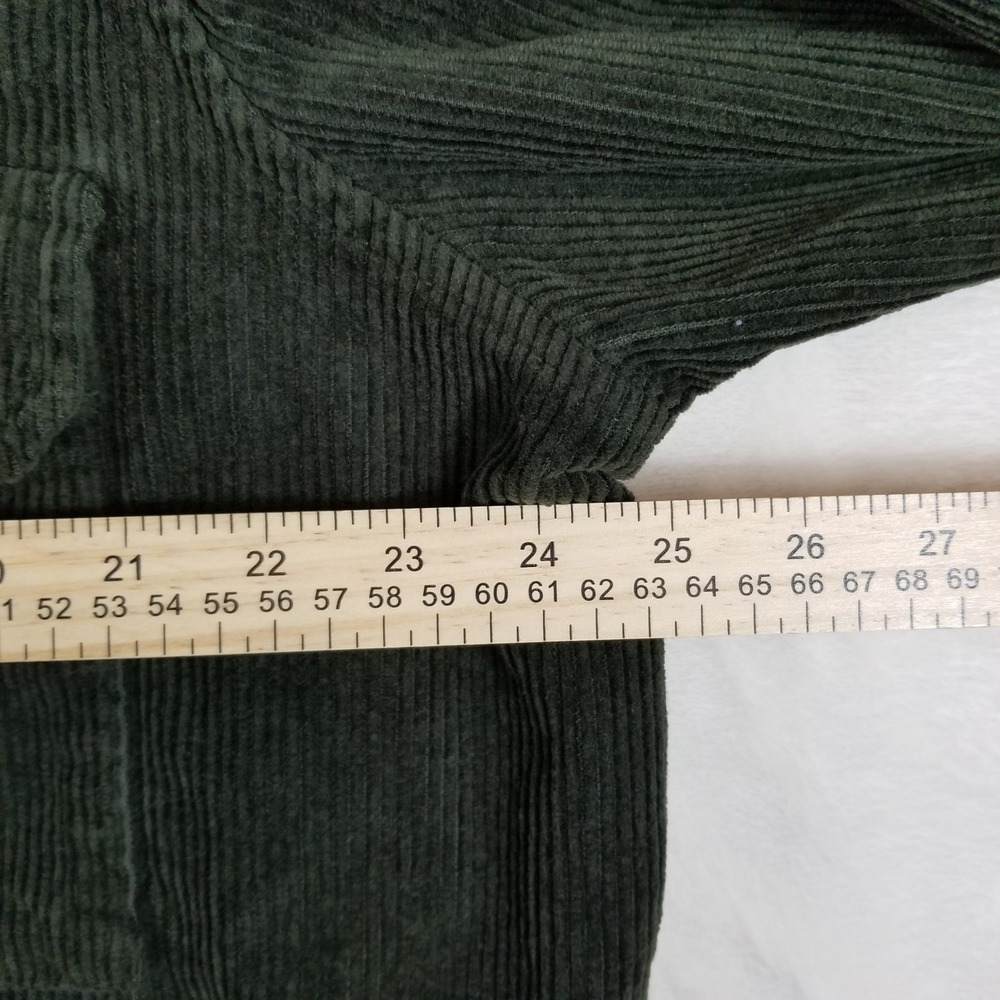 Gap Mens Corduroy Button Down Shirt XL Forest Green Wide Wale Cotton Shacket - Picture 5 of 7